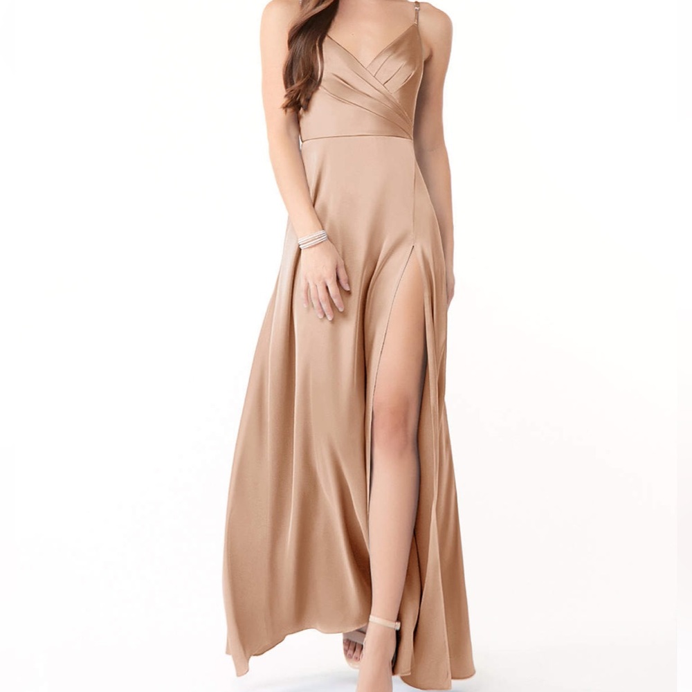 Azazie Delilah Bridesmaid Gown in English Rose